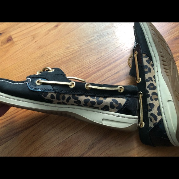 Black Sperry top sider with pattern - Picture 3 of 3